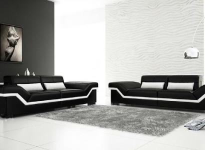 Ledersofa USB Sofa 3+3 Sitzer Design Sofa Polster Leder Garnitur Couch