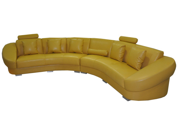 Runde Eck Sofa mit USB Polster XXL Big Rund Couchen Wohnlandschaft U Form Neu