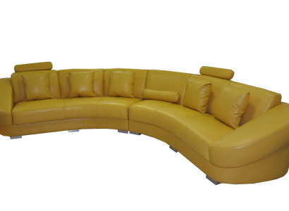 Runde Eck Sofa mit USB Polster XXL Big Rund Couchen Wohnlandschaft U Form Neu