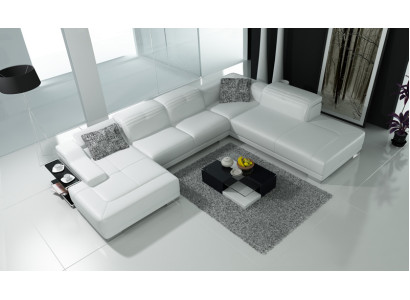 Ledersofa Sofa Couch Wohnlandschaft Ecksofa Eck Garnitur Design