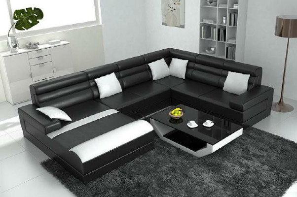 Ecksofa Wohnlandschaft XXL Big Couch Polster Garnitur Eck Couchen U Form Sofas