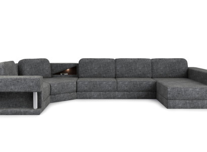 Ecksofa mit USB Polster Textill Design Sofa Garnitur Wohnlandschaft Parlament