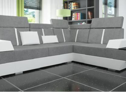 Designer Ecksofa Wohnlandschaft Sofa mit USB Couch Stoff Textil Leder Patentiert