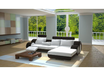 Designer Garnitur Wohnlandschaft Eckcouch + USB,Sofa Polster Ledersofa Sofas Neu