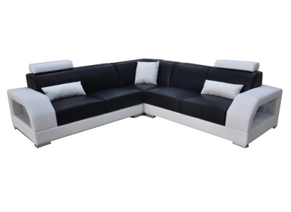XXL Ecksofa + USB,Leder Wohnlandschaft Garnitur Design Modern Sofa L-Form G8001B