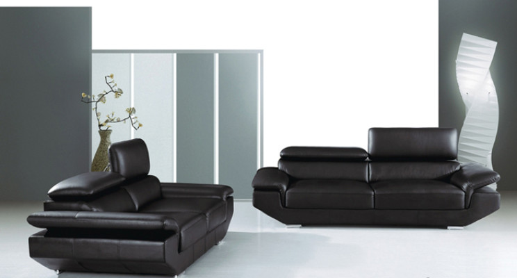 Sofagarnitur mit USB Polster Sofa Sitz Leder Garnitur 3+2 Sitzer Weilrod "Weiß"