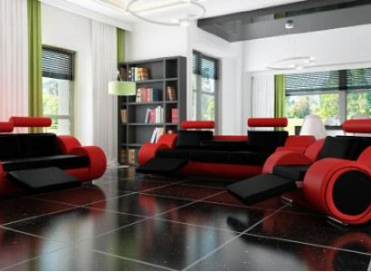 Sofa BERLIN Polster Couch Garnitur 3+2 Sitz Designer Sofa Ledersofa mit USB Neu