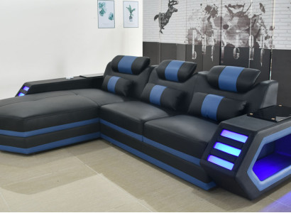 Beleuchtete moderne couchen möbel landschaft sitz sofa wohnzimmer eckgarnitur