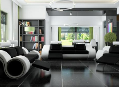 Sofa mit USB,Polster Garnitur 3+2 Sitz Designer Sofa Ledersofa Massfertigung