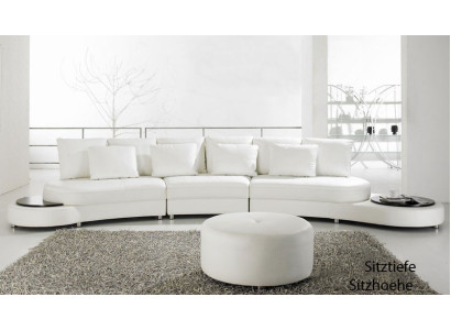 Ledersofa Couch Wohnlandschaft Ecksofa Eck Garnitur Design Modern Sofa A1126