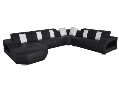 Leder Sofa Couch Wohnlandschaft Eck Garnitur Design Modern Couch