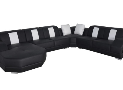 Leder Sofa Couch Wohnlandschaft Eck Garnitur Design Modern Couch