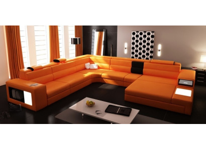 Modern Elegantes U-Form Ecksofa aus Leder für stilvolle Wohnräume Sofa