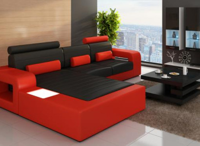 LEDER SOFA GARNITUR ECKSOFA mit USB ECKCOUCH GARNITUR LEDERCOUCH Maßanfertigung