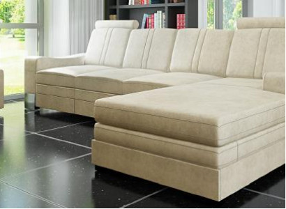 Textilcouch mit USB Stoffsofa Stoffcouch Ecksofa Sofa Polster Garnitur Ecke Neu