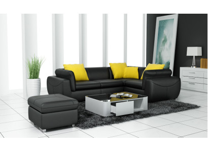 Ledersofa mit USB Wohnlandschaft Ecksofa Eck Garnitur Design Modern Sofa F3014C