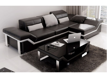 Ledersofa Sofa mit USB,Wohnlandschaft Ecksofa Garnitur Design Modern Sofa K5007F