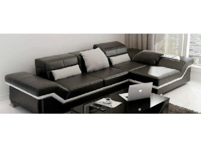 Ledersofa Ecksofa mit USB Sofa Garnitur Couch Wohnlandschaft Polster Sofa Neu