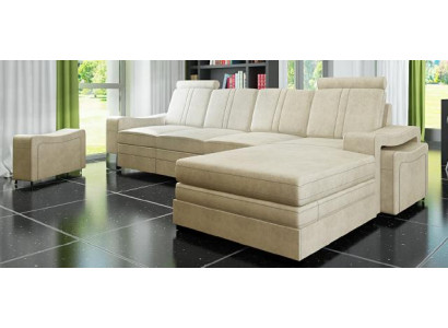 Textilcouch Eckcouch Stoffsofa mit USB Ecksofa Sofa Polster Garnitur Ecke Neu