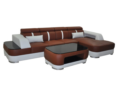 Design Ecksofa L-Form Sofa Couch Polster Schlafsofa Bettfunktion Textil