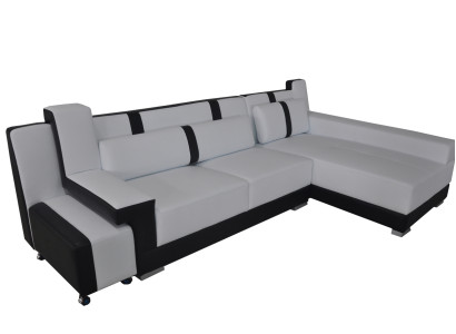 Eck Sofa + USB Couch Polster Eck Sitz Garnitur Wohnlandschaft LED L Form A1118C