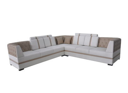 Ledersofa Couch Wohnlandschaft Eck Garnitur Design Modern Sofa USB L Form A1128