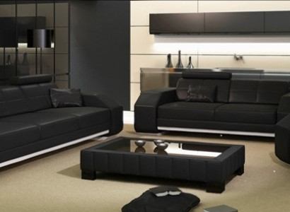 Ledersofa mit USB Sofagarnitur 3+2+1 Leder Couch Polster Sitz Designer Garnitur