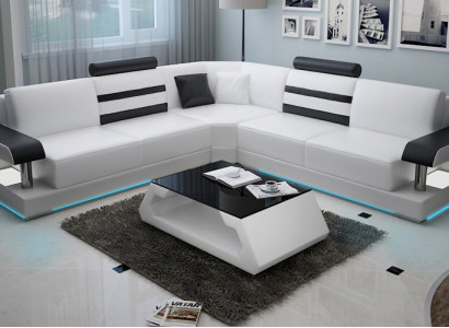 Leder Wohnzimmer Garnituren Couch Set Sofas Couchen Sofagarnitur 3+2+1 mit USB