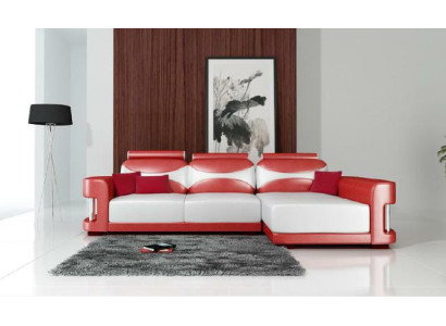 Ecksofa Eck Sofa mit USB Garnitur Polster Leder Wohnlandschaft Chaiselounge Wies