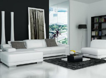 Wohnlandschaft Polster Ecke Eck Sofa mit USB,Garnitur Landschaft Leder Neu/2711B