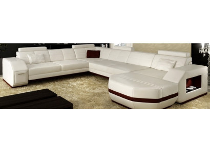 Ledersofa Ecksofa Wohnlandschaft Ecksofa Eckcouch Polster Sitz Ecke WyenW/B Neu