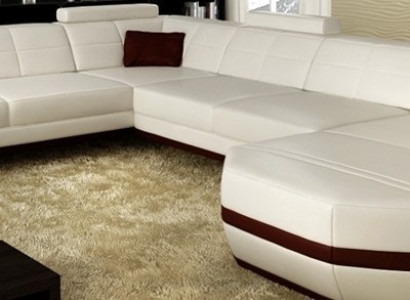 Ledersofa Ecksofa Wohnlandschaft Ecksofa Eckcouch Polster Sitz Ecke WyenW/B Neu