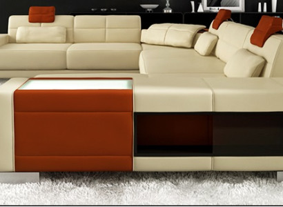 Ledersofa Sofa Couch Designersofa U Form Eckgarnitur Polsterecke XXL Big PH3005