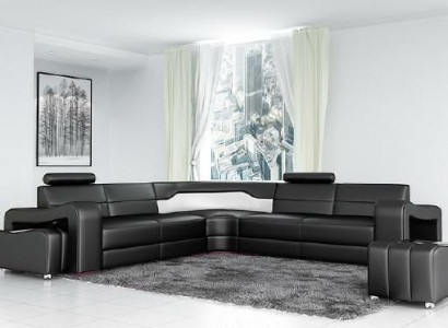 LEDERSOFA ECKSOFA ECKCOUCH DESIGNER WOHNLANDSCHAFT L FORM COUCH SITZ SOFA PISA