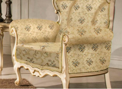 Ohrensessel Luxus Stoff Sitz Design Polsterung StileElisa Textil Einzelsitz neu