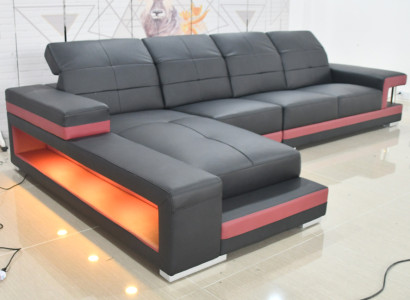 Beleuchtete moderne couchen landschaft sitz sofa wohnzimmer eckgarnitur möbel