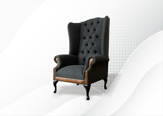 Stuhl 1x Wohnzimmer Polsterstuhl Fernseh Lounge Textil Sitz Sessel