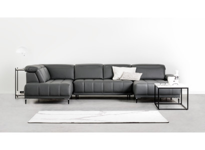 Polster Sofa Bettfunktion Design Modern Ecksofa U-Form Sofa Wohnlandschaft Neu