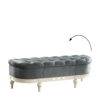 Hocker Fußhocker Beistellhocker Ottomane Chaiselounge Sitzbank Chesterfield