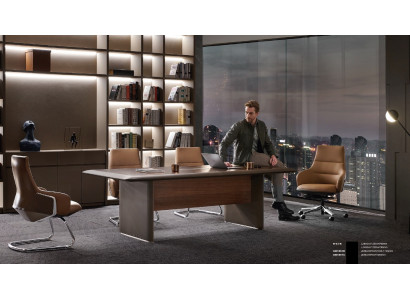 Konferenztisch Tisch 240cm Besprechungstisch Meeting Tische 6 Sessel