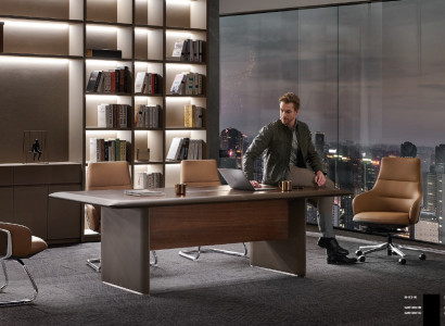 Konferenztisch Tisch 240cm Besprechungstisch Meeting Tische 6 Sessel