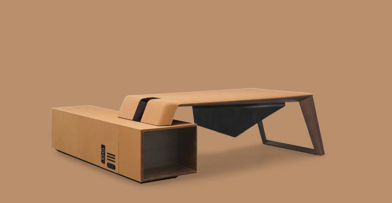 Designer Büro Arbeit Zimmer Set Sessel Eckschreibtisch Komplett Set