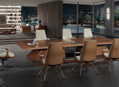 Konferenz Tisch Zimmer Meeting + 6x Stühle Schulungstische Tische 7tlg.