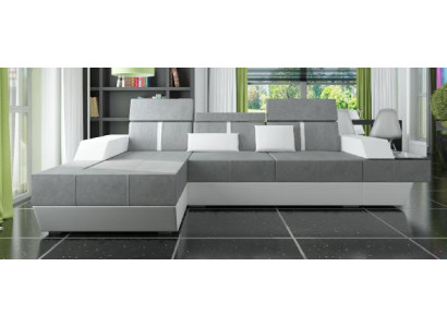 Stoffsofa Ecksofa Textil Stoff Wohnlandschaft Polster Neu Textilsofa Sofa + USB