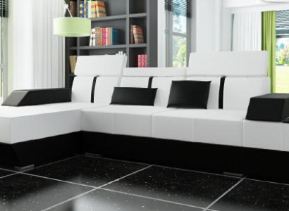 Ledersofa mit USB Sofa Ecksofa Eckcouch Ledercouch Polster Ecke Massanfertigung