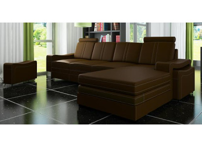LEDERSOFA WOHNLANDSCHAFT ECKSOFA NEU GARNITUR SOFA XXL LEDERCOUCH mit USB FRANCO