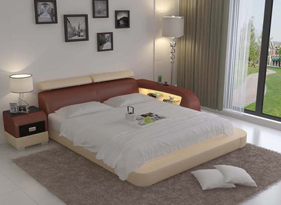 Bett mit USB Polsterbett Luxusbett Doppelbett Ehebett Betten 140/160/180 LB8801