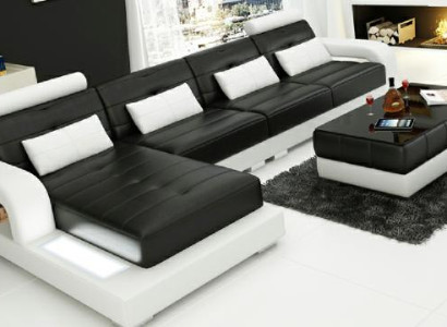 LEDERSOFA SOFA ECKCOUCH ECKSOFA SOFAGARNITUR DESIGNER COUCH WOHNLANDSCHAFT Sofas