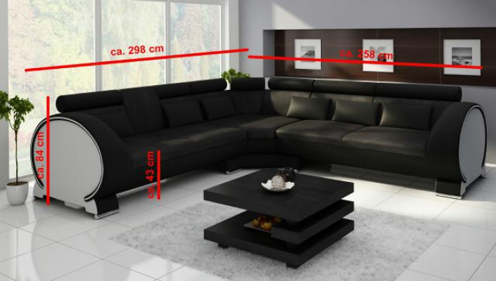 Wohnlandschaft Couch Polster Sofa Sitz Ecke Eck Wohnlandschaft Garnitur LT01 NEU