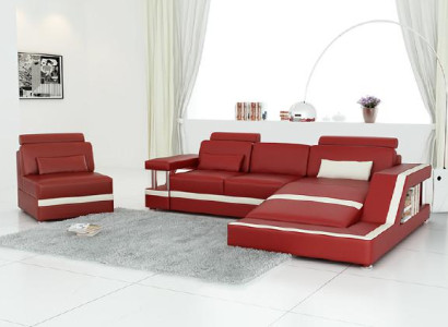 LEDERSOFA XXL LEDER GARNITUR ECKSOFA POLSTER WOHNLANDSCHAFT GARNITUR L FORM HH4